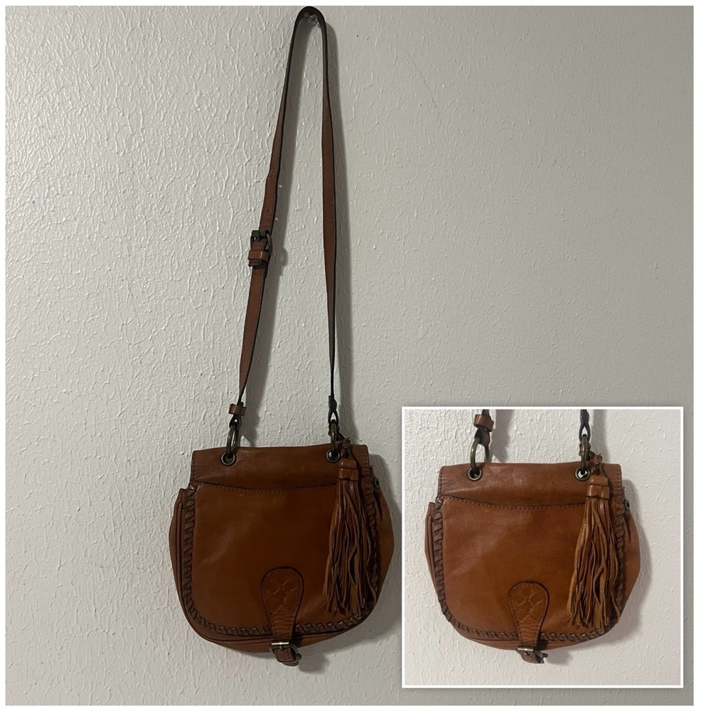 Patricia Nash Women’s Leather Fringe Crossbody Bag Purse Handbag Boho Festival